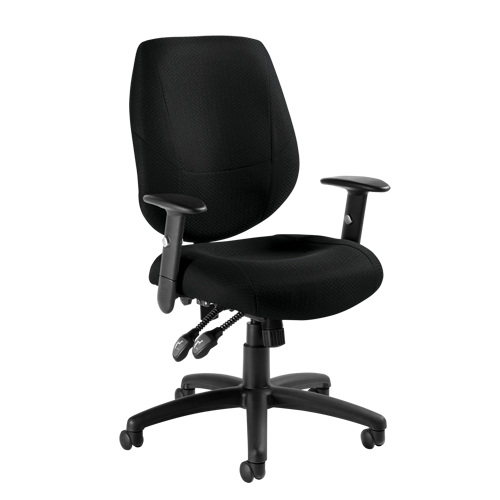 Chaise d'op&eacute;rateur Six 31, Tissu, Noir, Capacit&eacute; 250 lb Helyx Safety & Industrial Supplies
