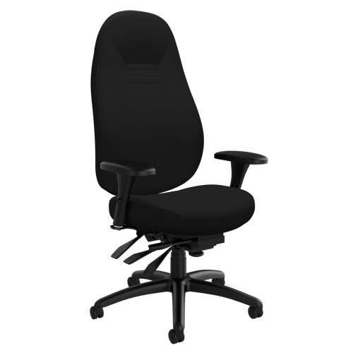 Chaise confortable &agrave; dos &eacute;lev&eacute;, Polyester, Noir, Capacit&eacute; 300 lb Helyx Safety & Industrial Supplies