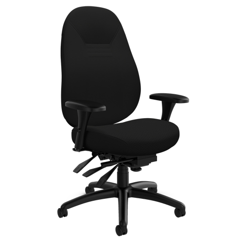 Chaise confortable &agrave; dos moyen, Polyester, Noir, Capacit&eacute; 300 lb Helyx Safety & Industrial Supplies