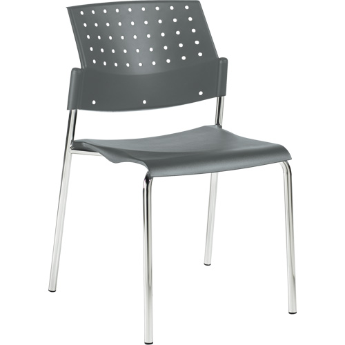 Chaises sans accoudoirs empilables, Plastique, Hauteur 33", Capacit&eacute; 300 lb, Gris Helyx Safety & Industrial Supplies