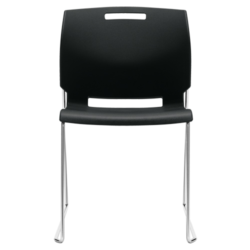 Chair, Plastic, 32-1/2" High, 300 lbs. Capacity, Black Helyx Safety & Industrial Supplies