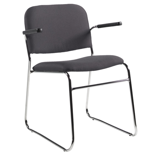 Chair, Fabric, 30" High, 200 lbs. Capacity, Black Helyx Safety & Industrial Supplies