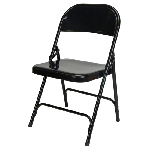 Chaise pliante, Acier, Noir, Capacit&eacute; 300 lb Helyx Safety & Industrial Supplies