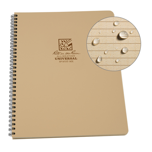 Carnet de notes de poche &agrave; spirale lat&eacute;rale, Couverture souple, Havane, 64 Pages, 4-5/8" , 7"  Helyx Safety & Industrial Supplies