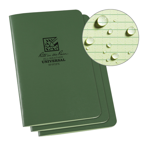 Carnet de notes, Couverture souple, Vert, 48 Pages, 4-5/8" , 7"  Helyx Safety & Industrial Supplies