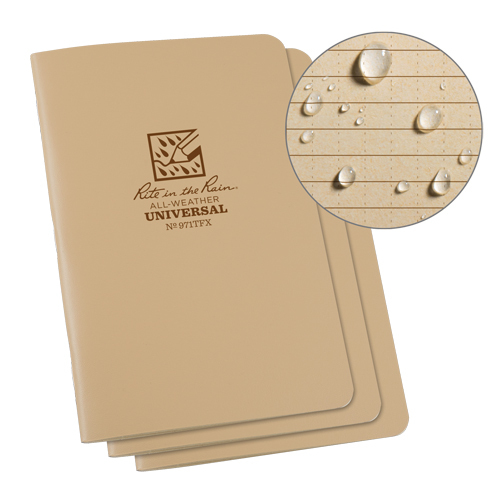 Notebook, Soft Cover, Tan, 48 Pages, 4-5/8" W x 7" L Helyx Safety & Industrial Supplies