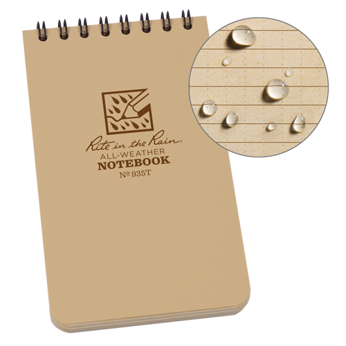 Carnet de notes de poche &agrave; spirale, Couverture souple, Havane, 100 Pages, 3" , 5"  Helyx Safety & Industrial Supplies