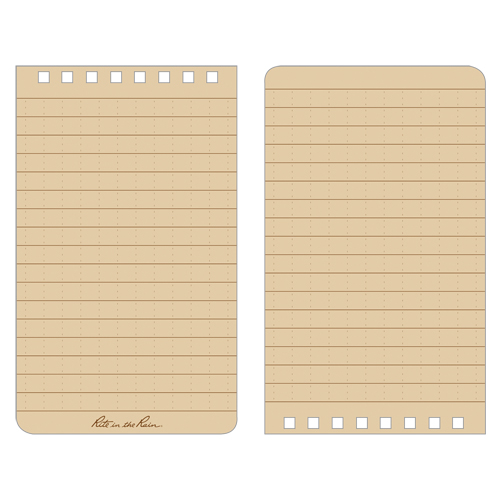 Carnet de notes de poche &agrave; spirale, Couverture souple, Havane, 100 Pages, 3" , 5"  Helyx Safety & Industrial Supplies
