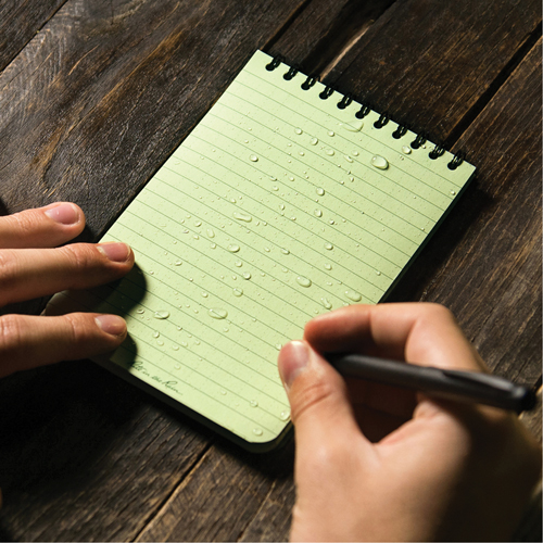 Pocket Top-Spiral Notebook, Soft Cover, Green, 100 Pages, 4" W x 6" L Helyx Safety & Industrial Supplies