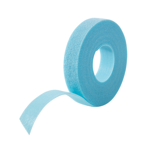 One-Wrap&reg; Cable Management Tape, Hook & Loop, 25 yds x 3/4", Self-Grip, Aqua Helyx Safety & Industrial Supplies