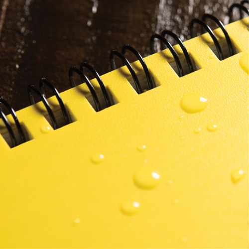 Carnet de notes de poche &agrave; spirale lat&eacute;rale, Couverture souple, Jaune, 64 Pages, 4-5/8" , 7"  Helyx Safety & Industrial Supplies