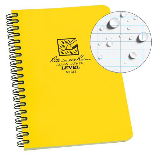 Carnet de notes de poche &agrave; spirale lat&eacute;rale, Couverture souple, Jaune, 64 Pages, 4-5/8" , 7"  Helyx Safety & Industrial Supplies