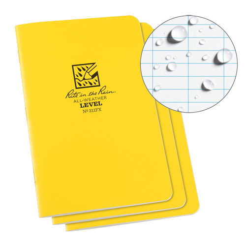Carnet de notes, Couverture souple, Jaune, 48 Pages, 4-5/8" , 7"  Helyx Safety & Industrial Supplies