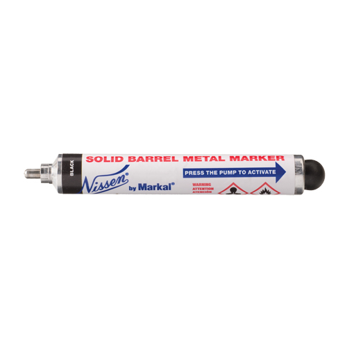Solid Barrel Metal Marker, Black, Marker Helyx Safety & Industrial Supplies
