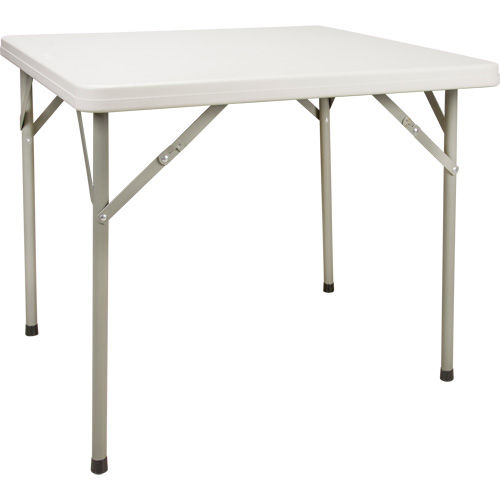 Folding Table, Square, 34" L x 34" W, Polyethylene, White Helyx Safety & Industrial Supplies