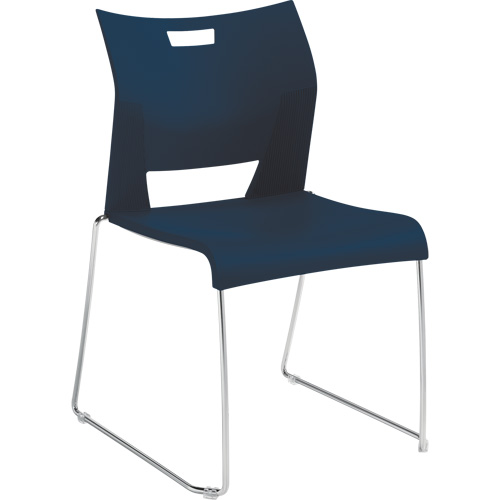Duet Armless Training Chair, Plastic, 33-1/4" High, 350 lbs. Capacity, Blue Helyx Safety & Industrial Supplies
