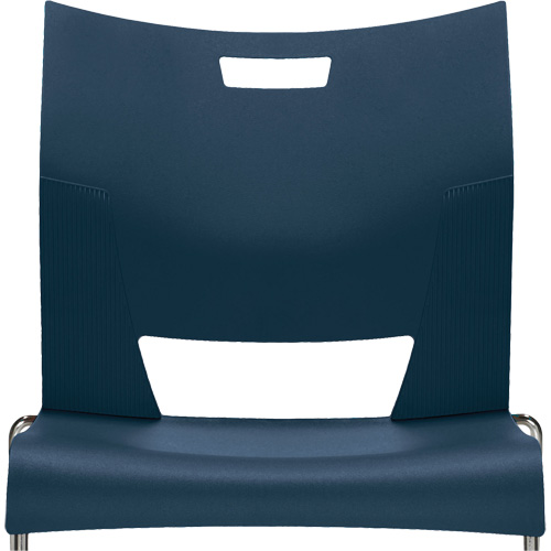 Duet Armless Training Chair, Plastic, 33-1/4" High, 350 lbs. Capacity, Blue Helyx Safety & Industrial Supplies