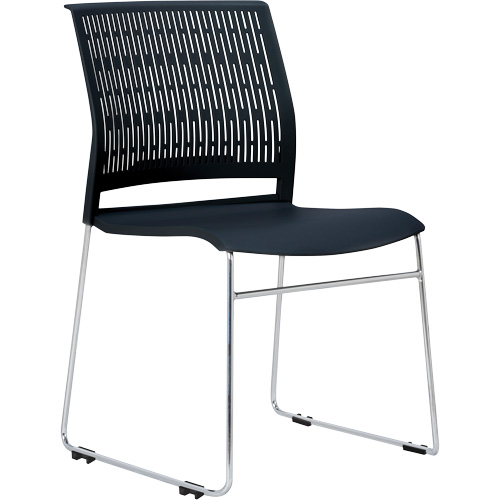 Chaises empilables s&eacute;rie Activ, Polypropyl&egrave;ne, Hauteur 32-3/8", Capacit&eacute; 275 lb, Noir Helyx Safety & Industrial Supplies