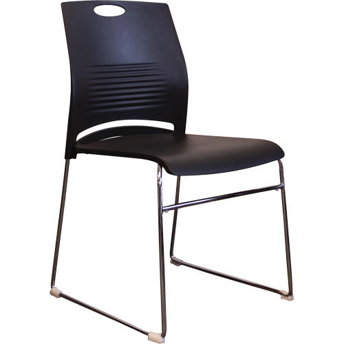 Activ Series Stacking Chairs, Plastic, 23" High, 275 lbs. Capacity, Black Helyx Safety & Industrial Supplies