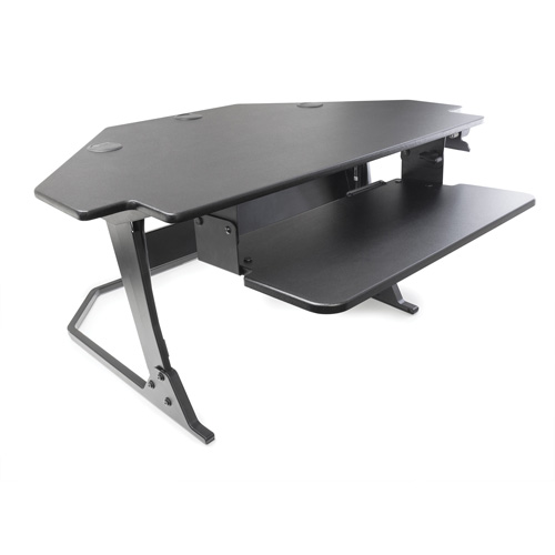 Poste de travail assise/debout pour bureau de coin Goya, Mod&egrave;le de bureau, 20" h x 42" la x 37-4/5" p, Noir Helyx Safety & Industrial Supplies