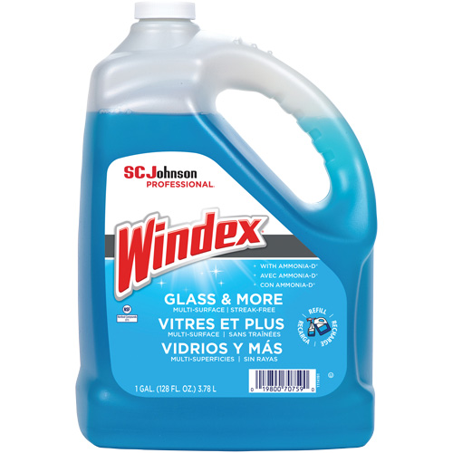 Windex&reg; Glass Cleaner with Ammonia-D&reg;, 3.8 L, Jug Helyx Safety & Industrial Supplies