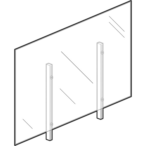 Sneeze Guard, 48" W x 36" H Helyx Safety & Industrial Supplies