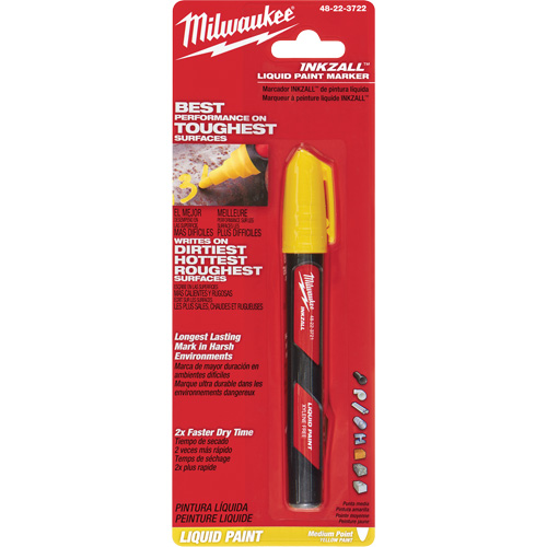 Marqueur &agrave; peinture Inkzall, Liquide, Jaune Helyx Safety & Industrial Supplies