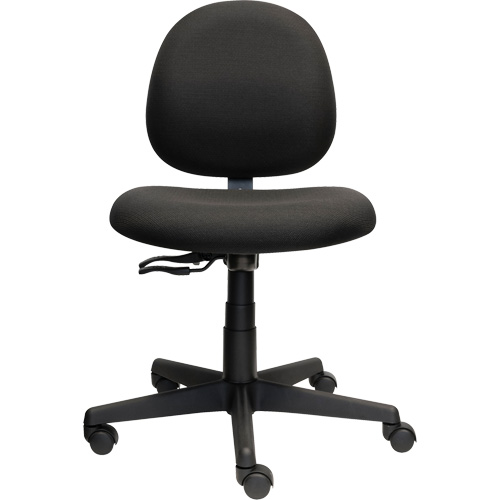 Chaise de travail &agrave; dossier bas Aspen, Tissu, Noir, Capacit&eacute; 275 lb Helyx Safety & Industrial Supplies