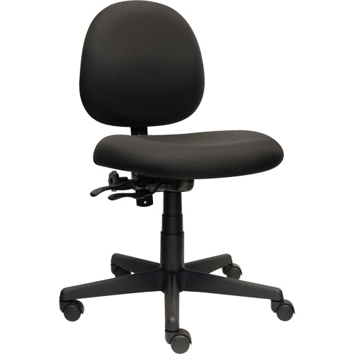 Chaise de travail &agrave; dossier bas Aspen, Tissu, Noir, Capacit&eacute; 275 lb Helyx Safety & Industrial Supplies