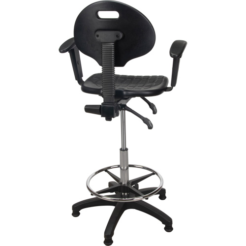 Tabouret ergonomique robuste avec accoudoirs r&eacute;glables, Stationnaire, Ajustable Hauteur, Capacit&eacute; 250 lb Helyx Safety & Industrial Supplies