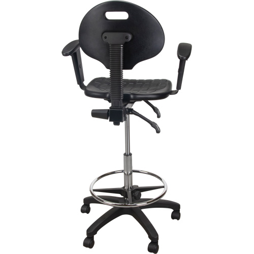 Heavy-Duty Ergonomic Stool with Adjustable Arm Rests & Nylon Stem Casters, Mobile, Adjustable Height, 250 lbs. Capacity Helyx Safety & Industrial Supplies