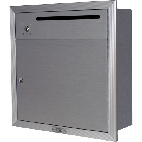 Recessed Collection Box, Wall -Mounted, 12-3/4" x 16-3/8", 2 Doors, Aluminum Helyx Safety & Industrial Supplies