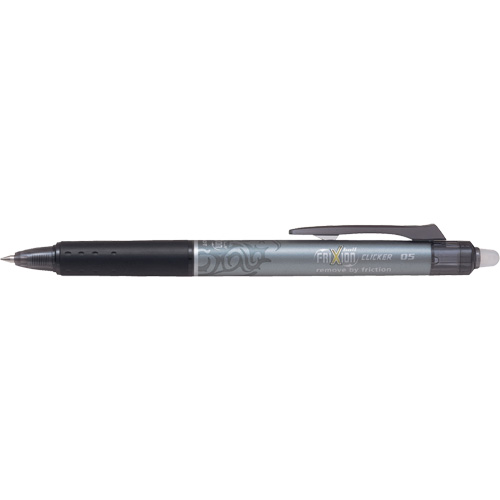Stylo &agrave; cliquet Frixion Point, Noir, 0,5 mm, R&eacute;tractable Helyx Safety & Industrial Supplies