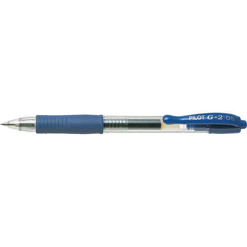 Stylo &agrave; encre gel G2, Bleu, 0,5 mm, R&eacute;tractable Helyx Safety & Industrial Supplies