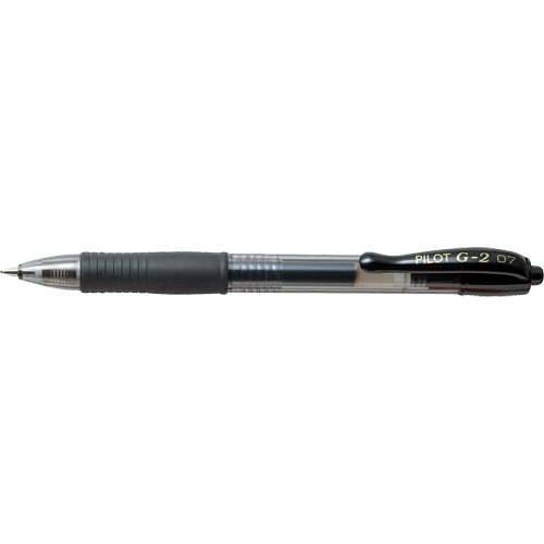 Stylo &agrave; encre gel G2, Noir, 0,7 mm, R&eacute;tractable Helyx Safety & Industrial Supplies