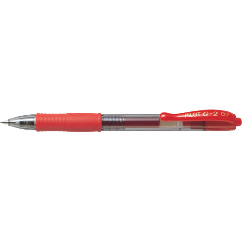 G2 Gel Pen, Red, 0.7 mm, Retractable Helyx Safety & Industrial Supplies