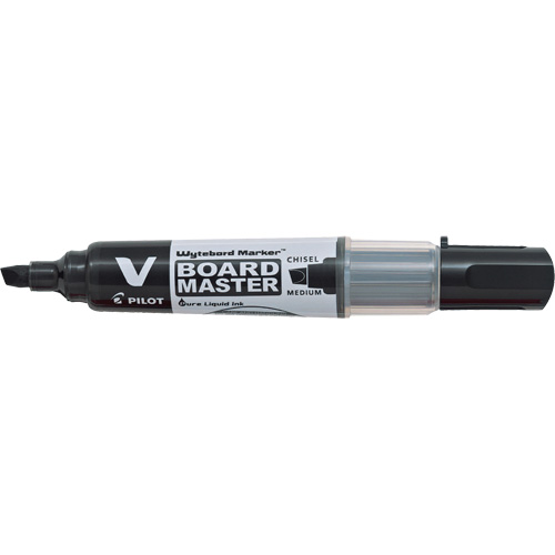 Marqueur effaçable &agrave; sec Vboard Master, Noir, Pointe Ciseau Helyx Safety & Industrial Supplies