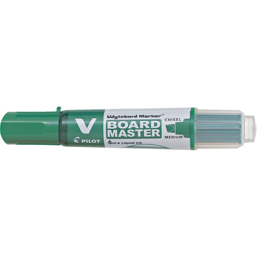 Marqueur effaçable &agrave; sec Vboard Master, Vert, Pointe Ciseau Helyx Safety & Industrial Supplies
