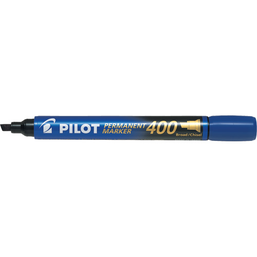 Marqueur permanent 400, Bleu, Pointe Ciseau Helyx Safety & Industrial Supplies