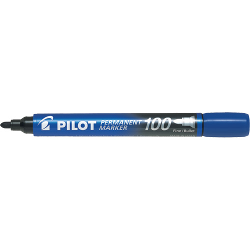 Marqueur permanent s&eacute;rie 100, Bleu, Pointe Ronde Helyx Safety & Industrial Supplies