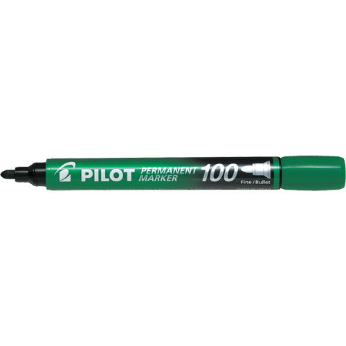 Marqueur permanent s&eacute;rie 100, Vert, Pointe Ronde Helyx Safety & Industrial Supplies