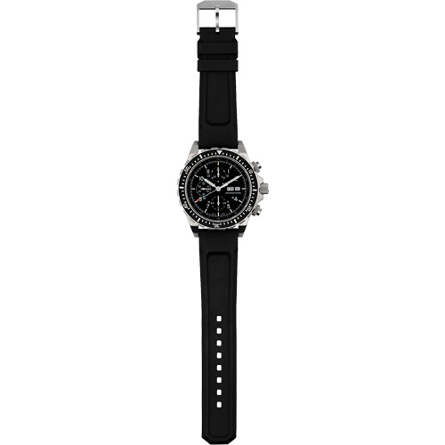 Jumbo Diver/Pilot's Automatic Chronograph Watch, Digital, Battery Operated, 46 mm, Black Helyx Safety & Industrial Supplies