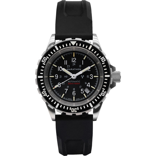 Large Diver's Automatic Watch, Digital, Battery Operated, 41 mm, Black Helyx Safety & Industrial Supplies