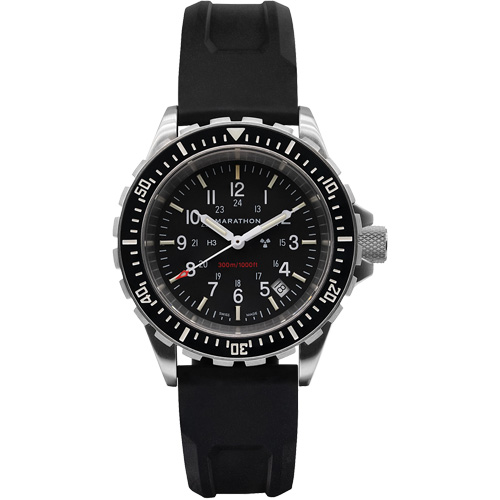 Large Diver's Quartz Watch, Digital, Battery Operated, 41 mm, Black Helyx Safety & Industrial Supplies