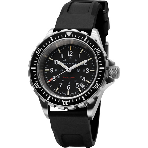 Large Diver's Quartz Watch, Digital, Battery Operated, 41 mm, Black Helyx Safety & Industrial Supplies