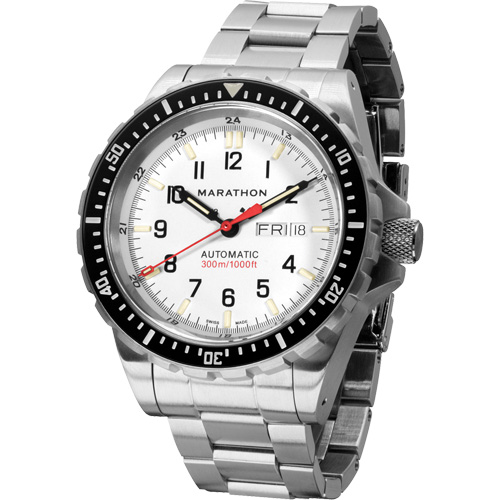 Arctic Edition Jumbo Day/Date Automatic with Stainless Steel Bracelet, Digital, Battery Operated, 46 mm, Silver Helyx Safety & Industrial Supplies