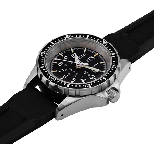 Jumbo Diver/Pilot's Automatic Chronograph Watch, Digital, Battery Operated, 46 mm, Black Helyx Safety & Industrial Supplies