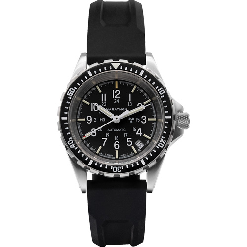 Jumbo Diver/Pilot's Automatic Chronograph Watch, Digital, Battery Operated, 46 mm, Black Helyx Safety & Industrial Supplies