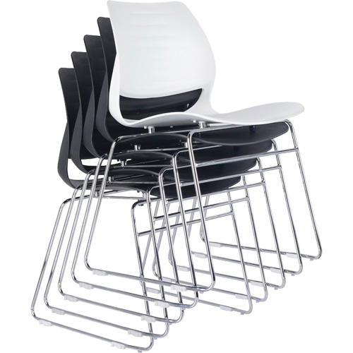 Chaises empilables, Polypropyl&egrave;ne, Hauteur 32", Capacit&eacute; 250 lb, Noir Helyx Safety & Industrial Supplies