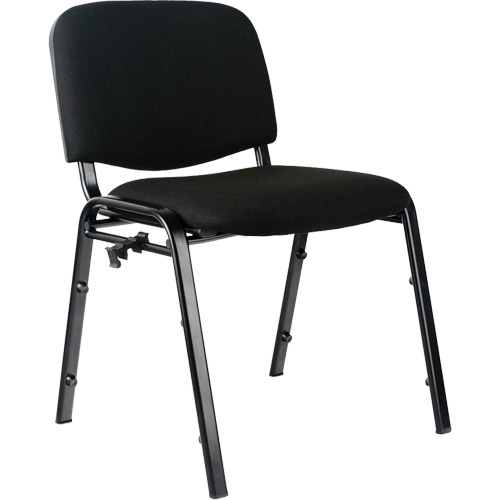 Chaises empilables, Tissu, Hauteur 32", Capacit&eacute; 250 lb, Noir Helyx Safety & Industrial Supplies